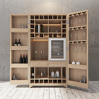 Барный шкаф со встроенным винным холодильником